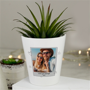 Personalised Photo Upload Plant Pot