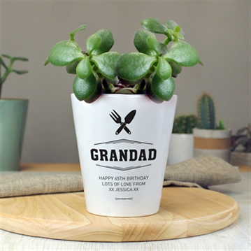 Personalised Grandad Plant Pot