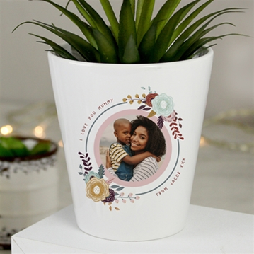 Personalised Photo Plant Pot For Mum