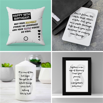 18th Birthday Quote Gifts