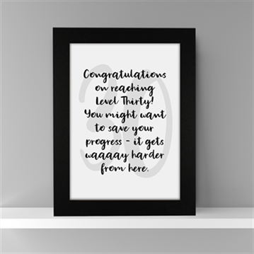 30th Birthday Quote Gifts