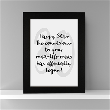 30th Birthday Quote Gifts