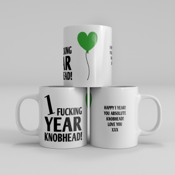 Personalised 1 Year Rude Anniversary Mug