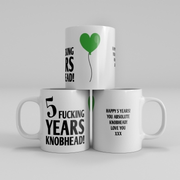 Personalised 5 Year Rude Anniversary Mug