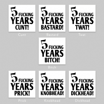 Personalised 5 Year Rude Anniversary Mug