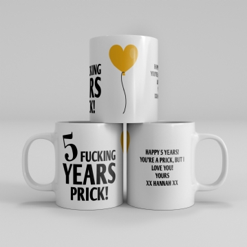 Personalised 5 Year Rude Anniversary Mug