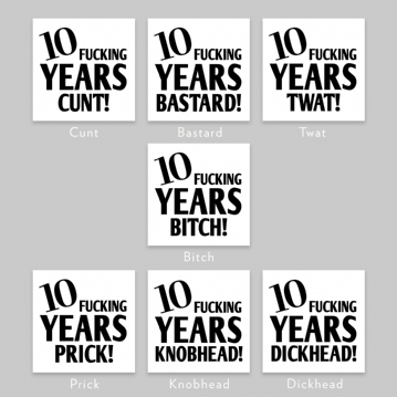 Personalised 10 Year Rude Anniversary Mug