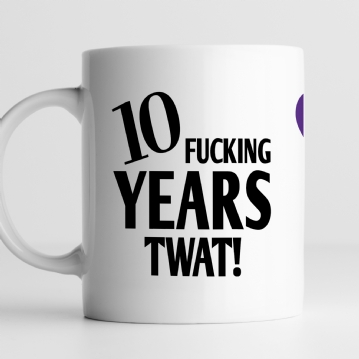 Personalised 10 Year Rude Anniversary Mug