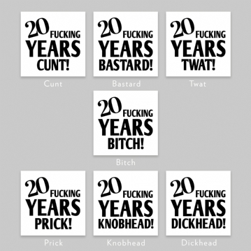 Personalised 20 Year Rude Anniversary Mug