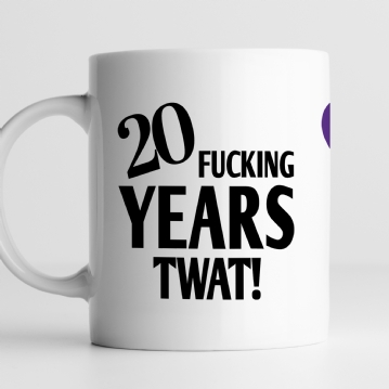Personalised 20 Year Rude Anniversary Mug