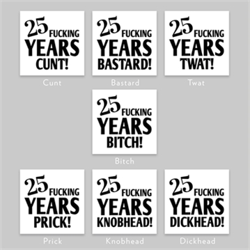 Personalised 25 Year Rude Anniversary Mug