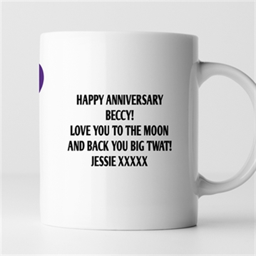 Personalised 25 Year Rude Anniversary Mug