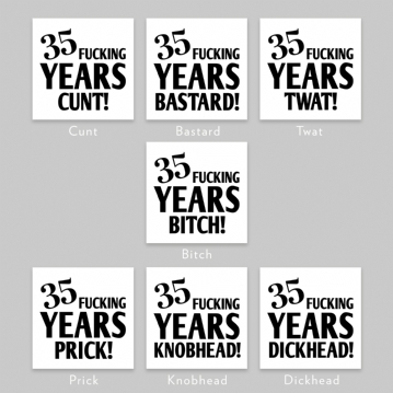 Personalised Rude 35th Anniversary Mug