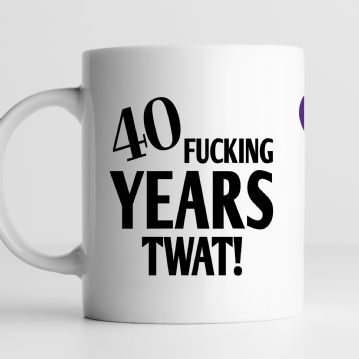 Personalised Rude 40th Anniversary Mug