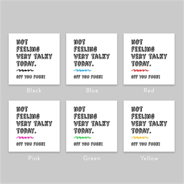 Not Feeling Very Talky Mug