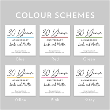 Pair of Personalised Classy 30th Anniversary Year Mugs