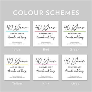 Pair of Personalised Classy 40th Anniversary Year Mugs