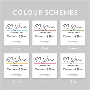 Pair of Personalised Classy 60th Anniversary Year Mugs