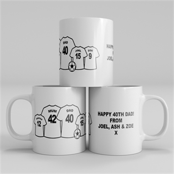 Personalised Football Family Mug