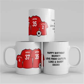 Personalised Football Family Mug
