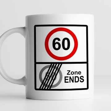 Personalised Zone Ends 60th Birthday Mug