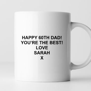 Personalised Zone Ends 60th Birthday Mug