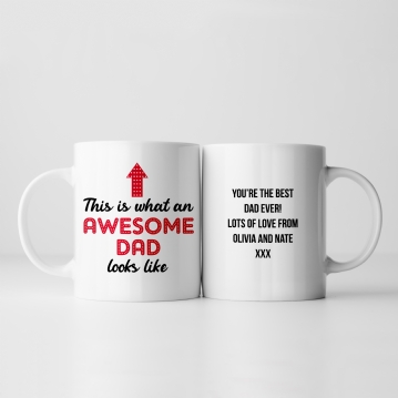 Personalised Awesome Dad Mug