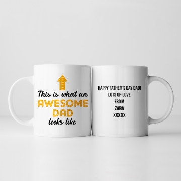 Personalised Awesome Dad Mug