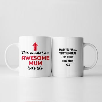Personalised Awesome Mum Mug