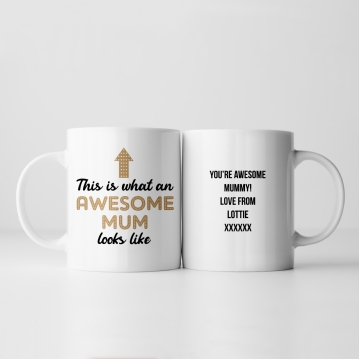 Personalised Awesome Mum Mug