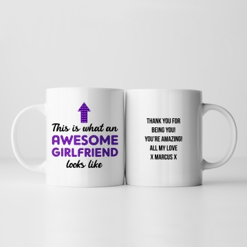 Personalised Awesome Girlfriend Mug