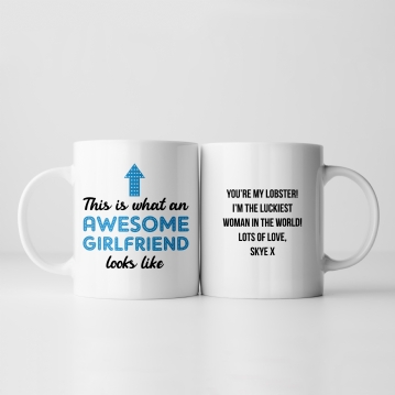 Personalised Awesome Girlfriend Mug
