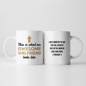 Personalised Awesome Girlfriend Mug