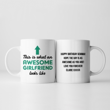 Personalised Awesome Girlfriend Mug