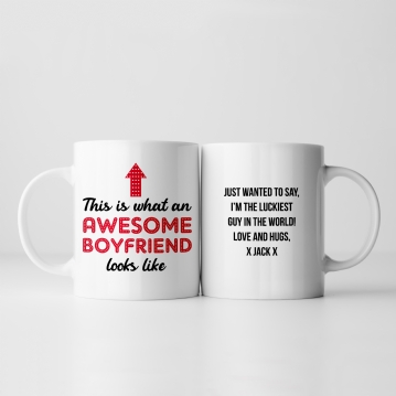 Personalised Awesome Boyfriend Mug