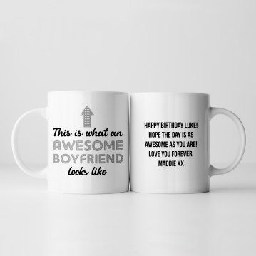 Personalised Awesome Boyfriend Mug