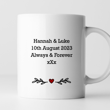 Personalised 1 Year Down Forever to Go Mug