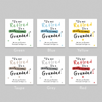 Personalised I'm not Retired I'm a Professional Grandad Cushion