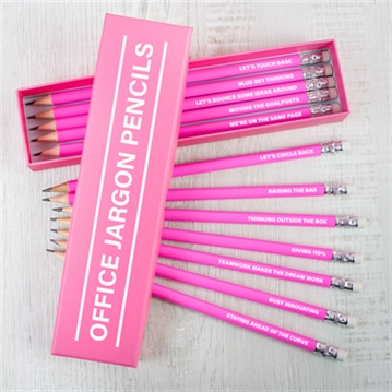 Office Jargon Boxed Pencil Sets