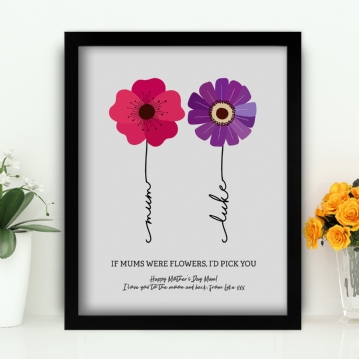 Personalised If Mums Were Flowers Print
