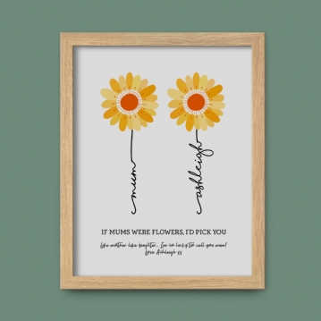 Personalised If Mums Were Flowers Print