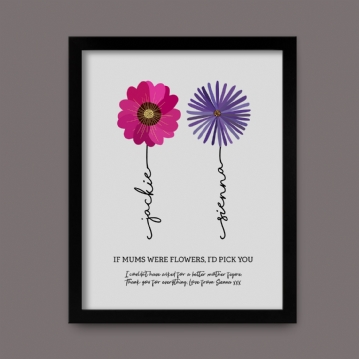Personalised If Mums Were Flowers Print