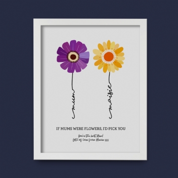 Personalised If Mums Were Flowers Print