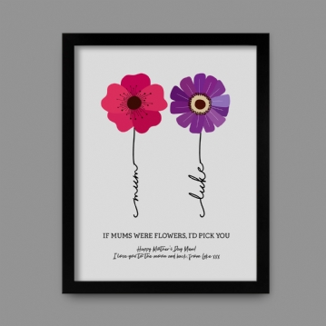 Personalised If Mums Were Flowers Print