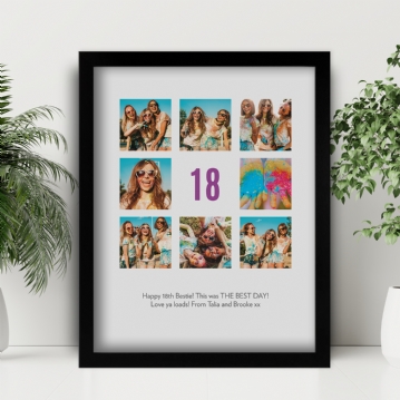 Personalised 18th Birthday Photo Prints