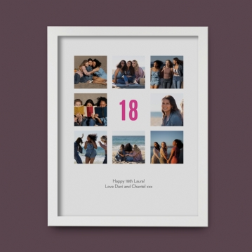 Personalised 18th Birthday Photo Prints