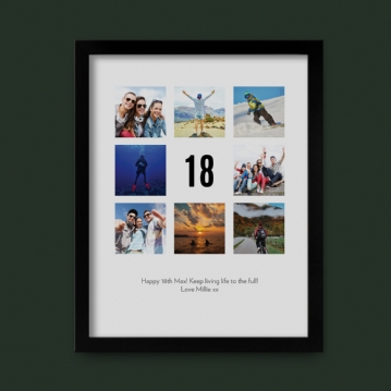 Personalised 18th Birthday Photo Prints