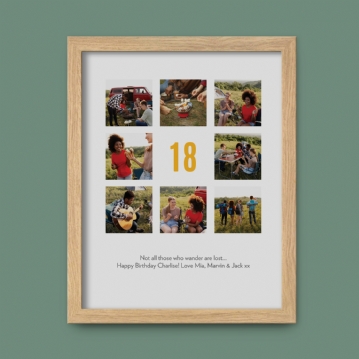 Personalised 18th Birthday Photo Prints