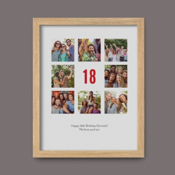 Personalised 18th Birthday Photo Prints