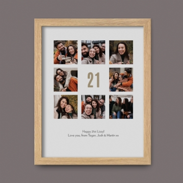 Personalised 21st Birthday Photo Prints
